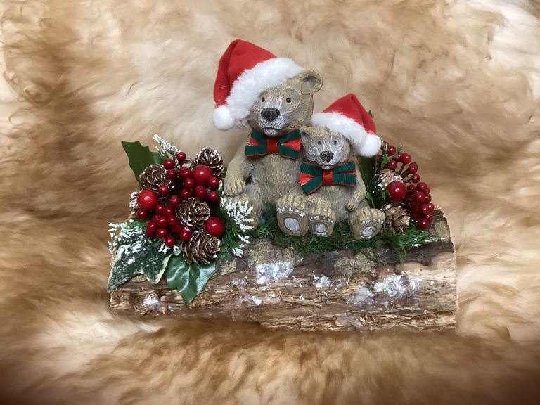 Hand Crafted Assorted  Wooden Decorated Logs