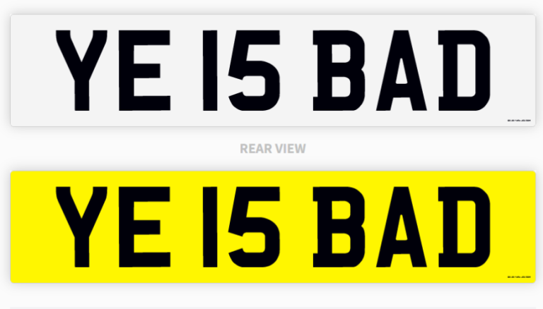 YE15 BAD Private Number Plate on retention - Yeah is Bad