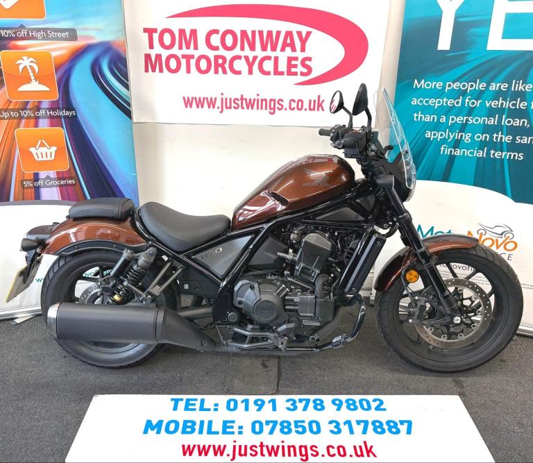Honda CMX 1100 REBEL DCT, 2022(22), 1 OWNER, ONLY 2,185 MILES. SUPERB, £6995