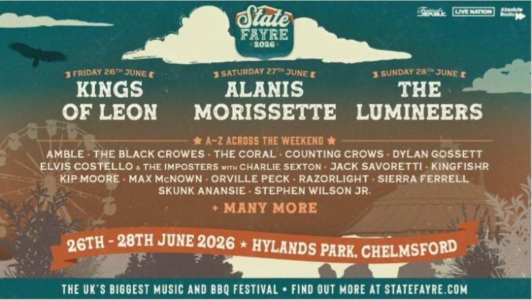 2 Tickets to Kings of Leon at State Fayre, Chelmsford, Essex on Fri 26 June 2026