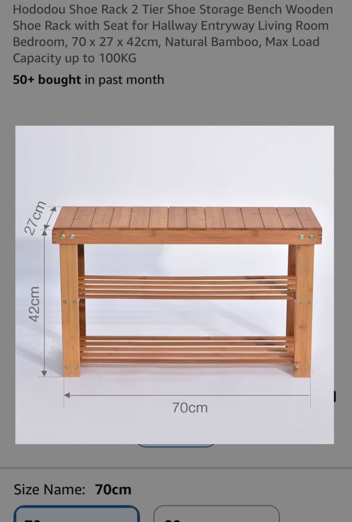 image for Shoe rack hallway bench 