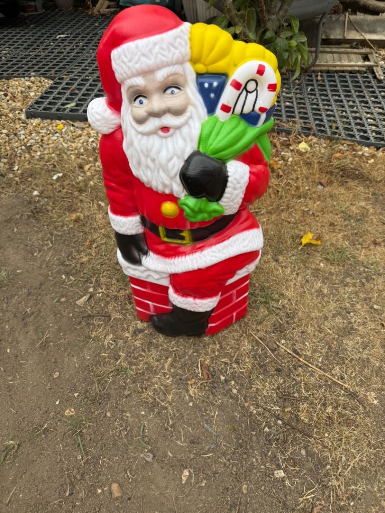 Large Santa Christmas Blow Mould Decoration – Good Condition