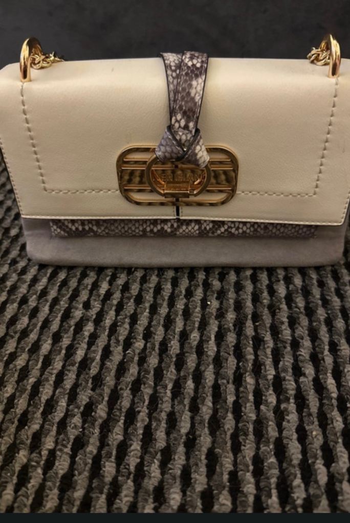 Snake skin print bag