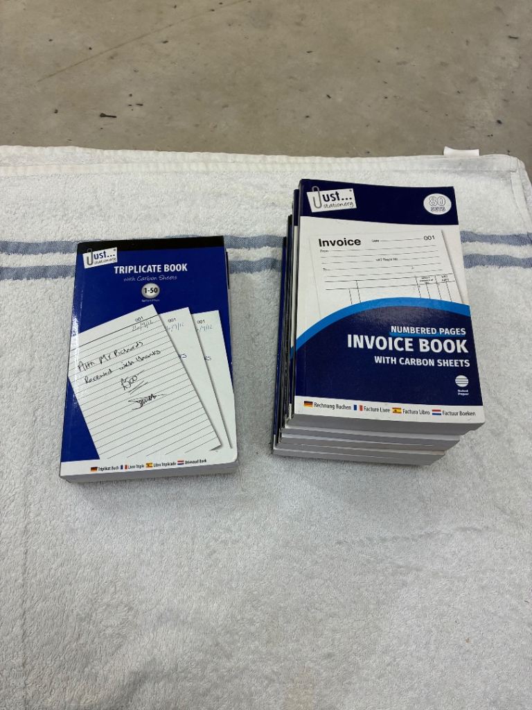 Large Bundle of NEW Invoice Books with Carbon Sheets, £5.00 for Sale