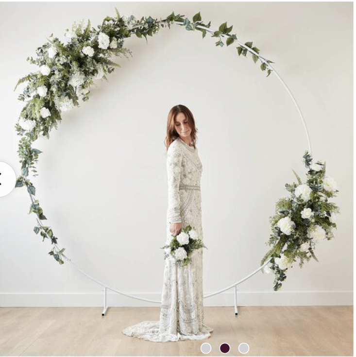 New & Unused White Round Arch Frame 2.4m Weddings / Birthdays / Decorations