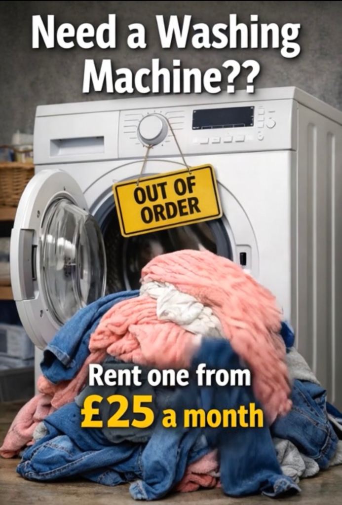 Washing machine for hire
