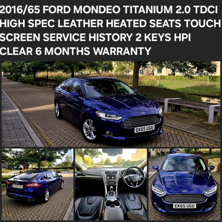 2015 Ford Mondeo 2.0 TDCi 180 Titanium 5dr Powershift LEATHER SeatsNEWLY SERVICED HPI CLEAR  HATC...