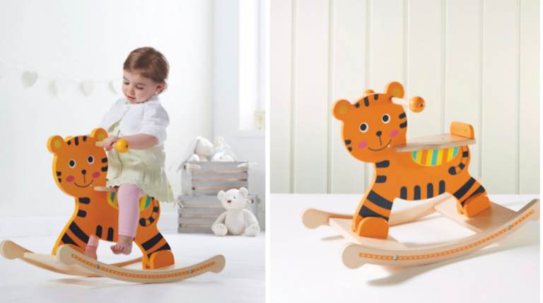 New Wooden Tiger Rocking Horse