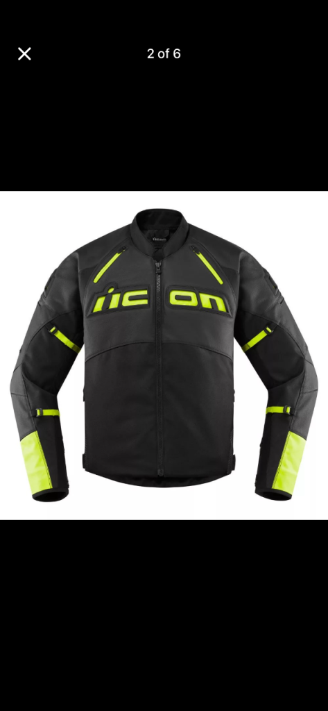 Icon contra leather motorcycle jacket 3xl