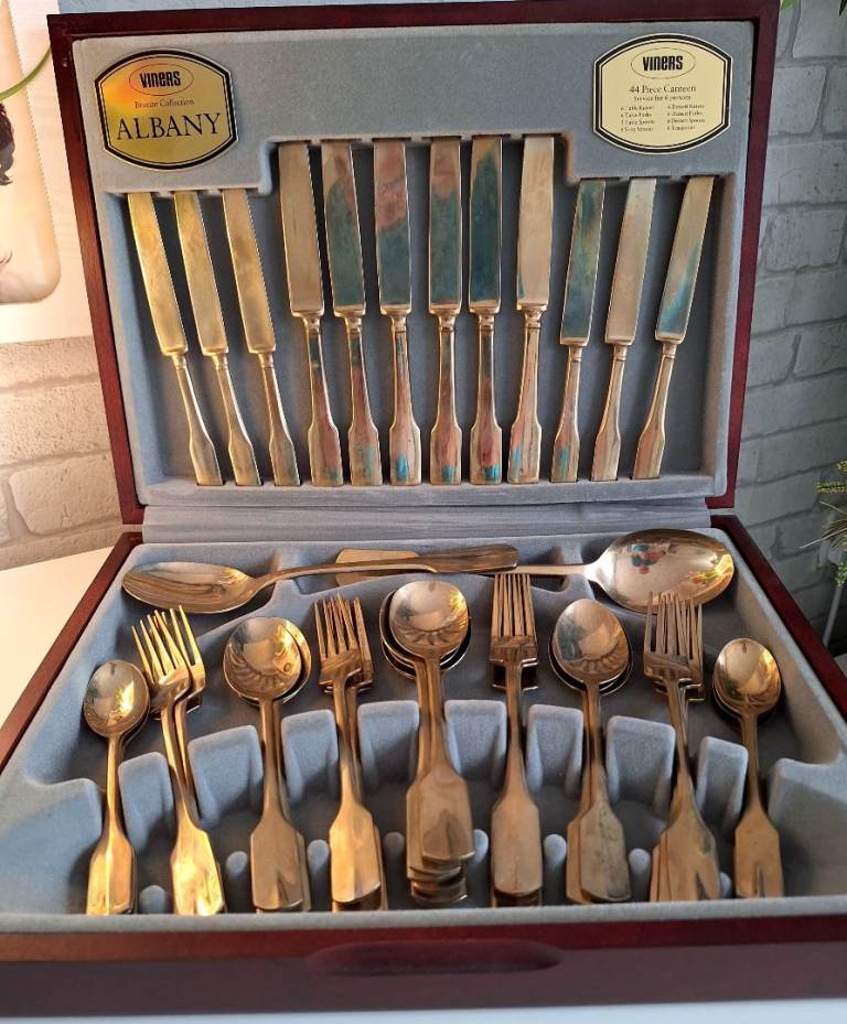 VINERS ALBANY BRONZE COLLECTION 44pc CANTEEN of CUTLERY