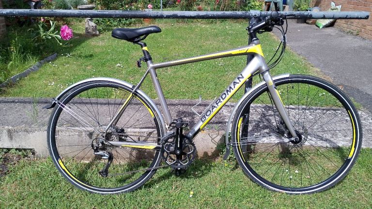 BOARDMAN Hybrid Bike – Grey/Yellow, Very good Condition