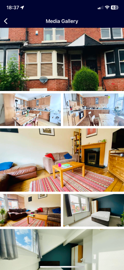 Rental property. 4 double bedrooms and 2 bathrooms 