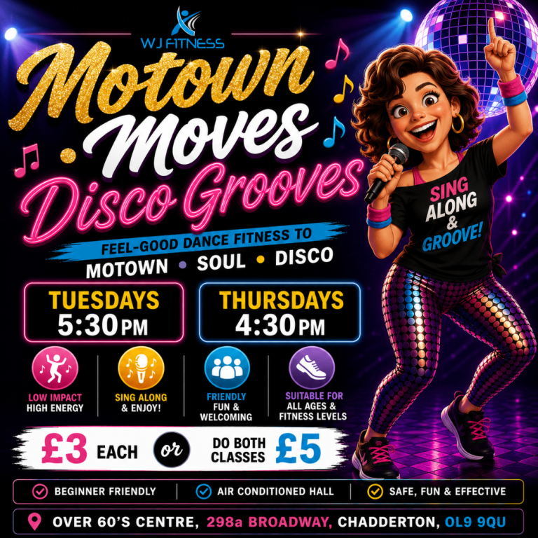 Motown Moves Disco Grooves Dance Fitness Classes Oldham
