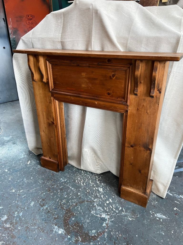 Solid Pine Fireplace Surround – Good Condition £40 