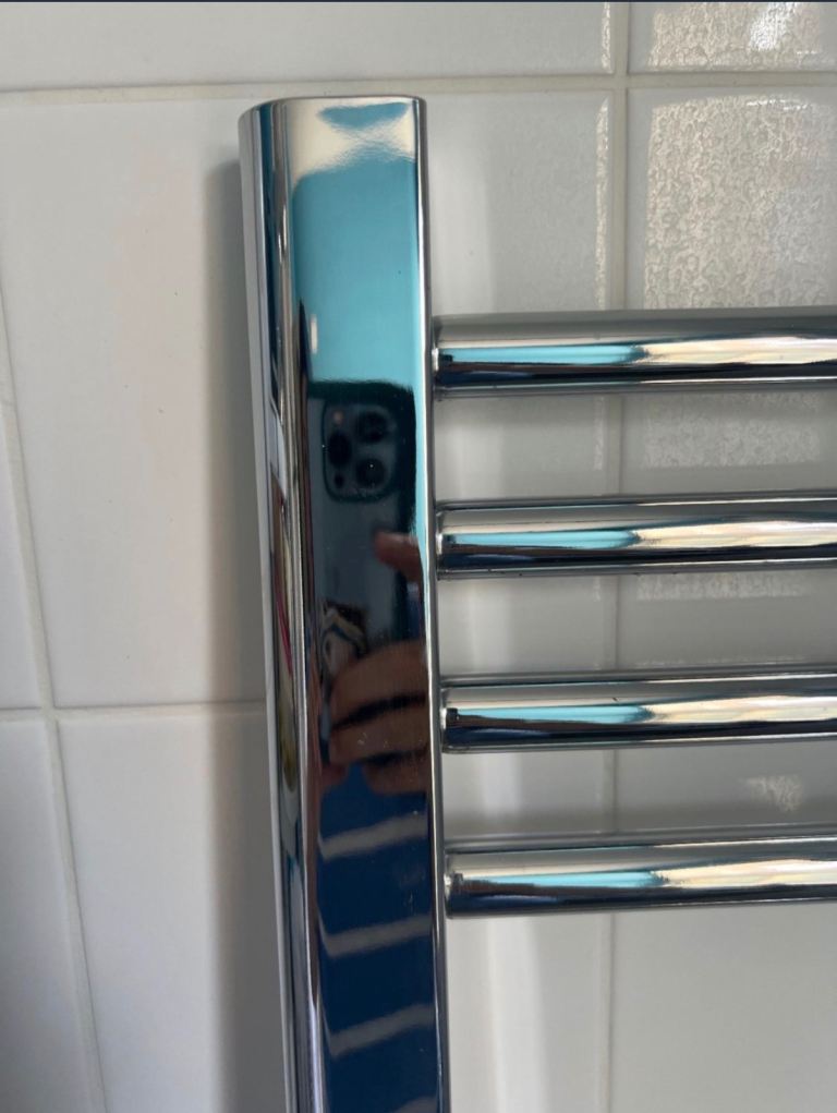 Chrome Heated Towel Rail Radiator – Good Condition