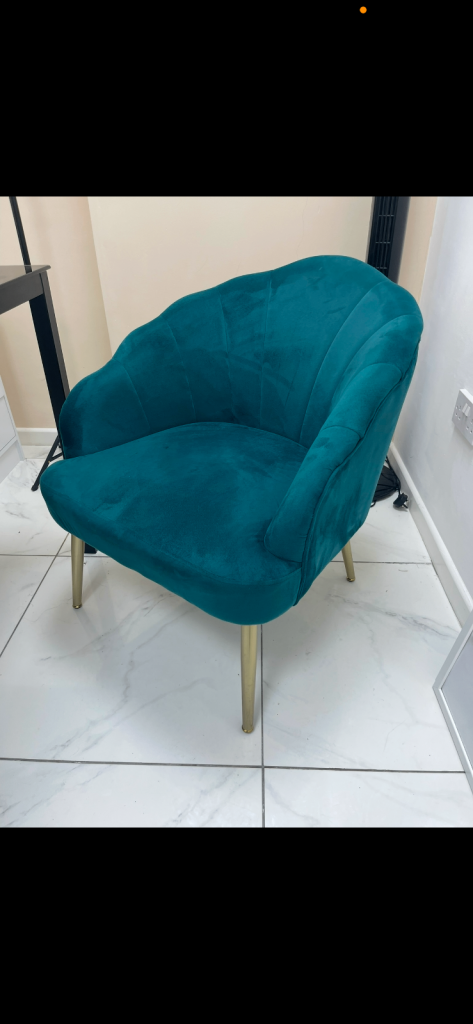 image for 2 x teal green chairs 