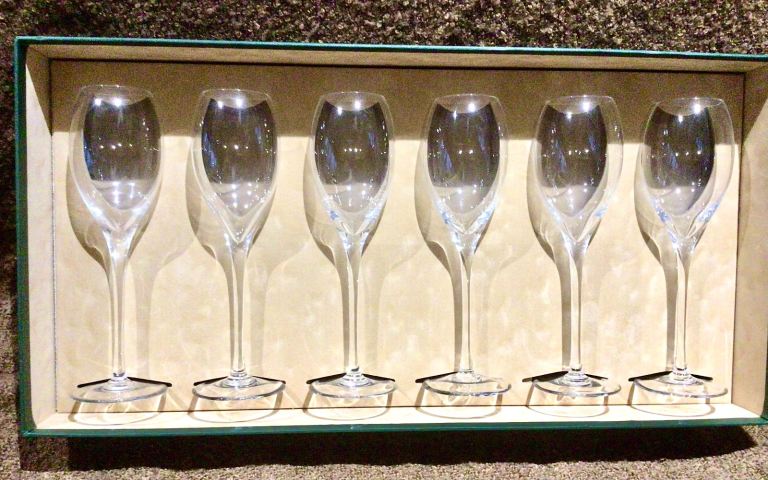 Dom Perignon Crystal Champagne Flutes X 6 Coffret 6 Flutes