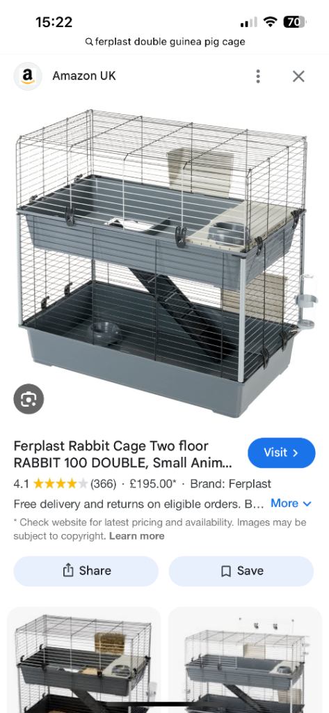 Brand new double tier cage 