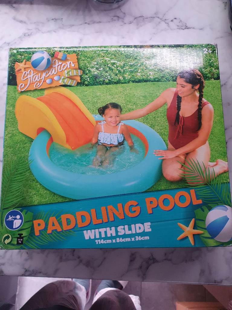 Paddling pool with slide 2 years old kids 