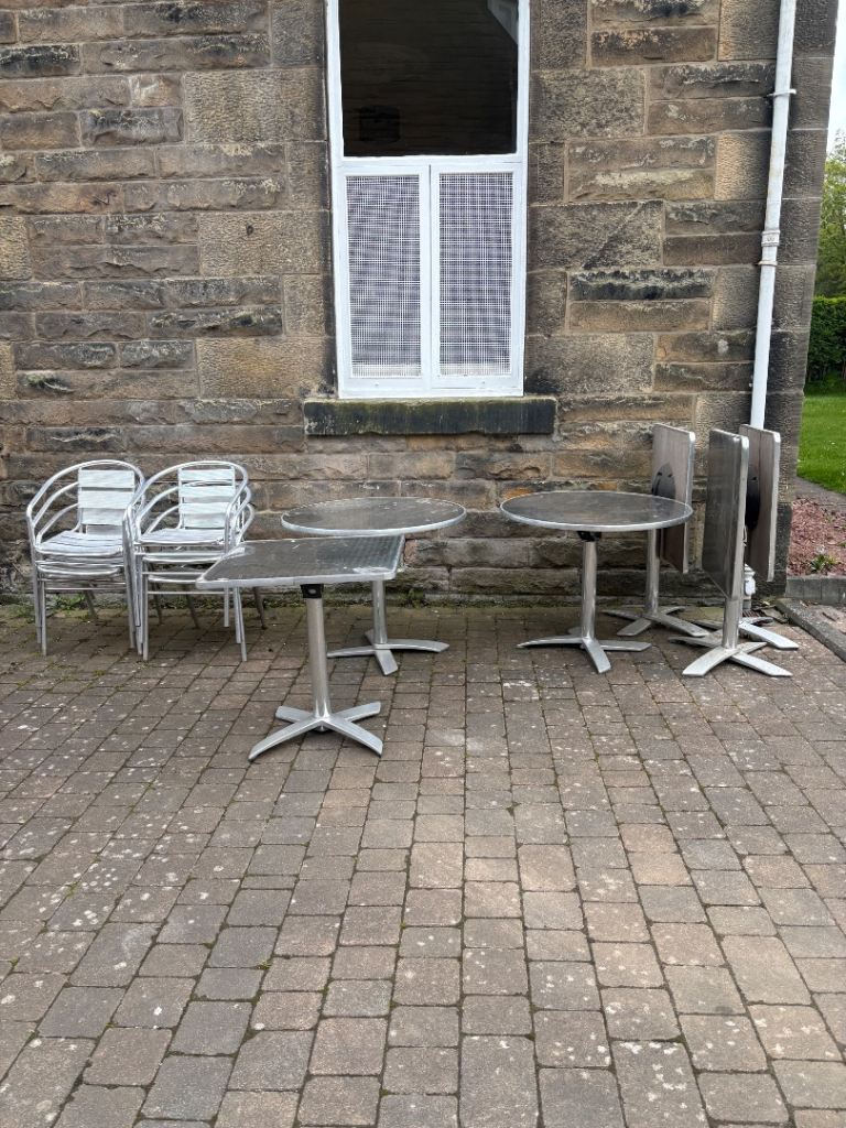 Cafe style table and chairs