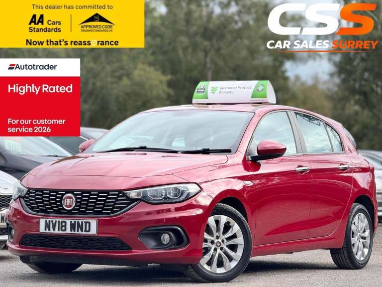 2018 Fiat Tipo 1.6 MultiJetII Easy + DDCT Euro 6 (s/s) 5dr Hatchback Diesel Automatic