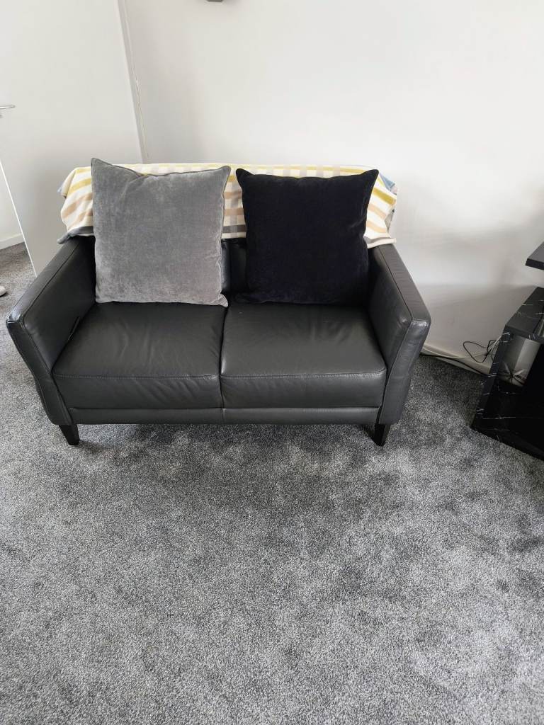 Leather 2 seater sofas 