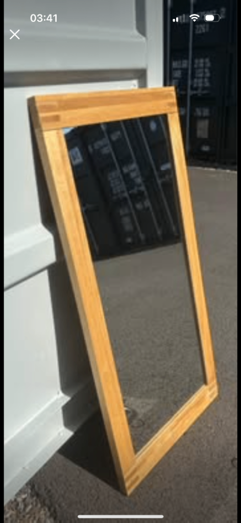 Solid Oak Wooden Mirror 
