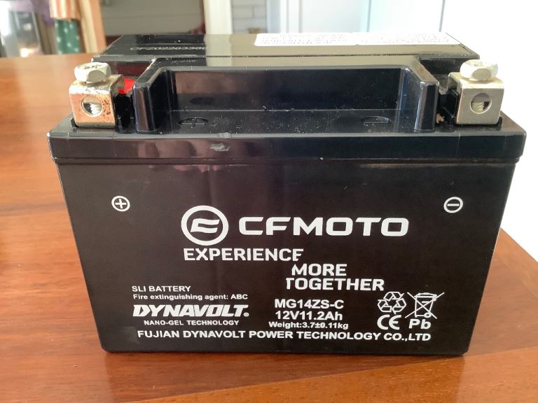 Motorcycle battery 12.75 volt