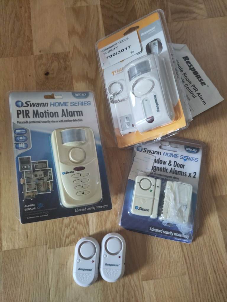 Alarm job lot - Response single room PIR; Swan motion; door & window magnetic