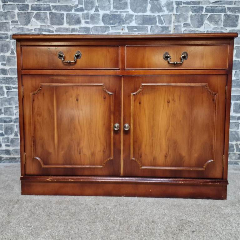 Vintage Two Drawer Sideboard Cabinet