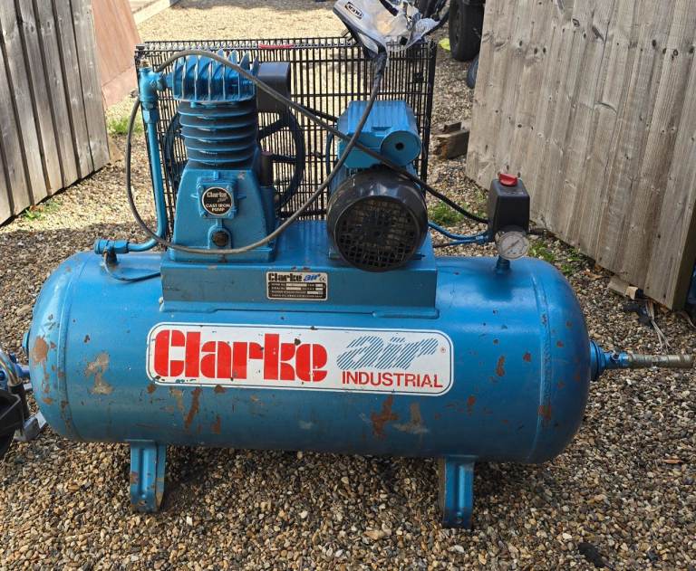 Clarke Air Industrial Compressor - Fair Condition