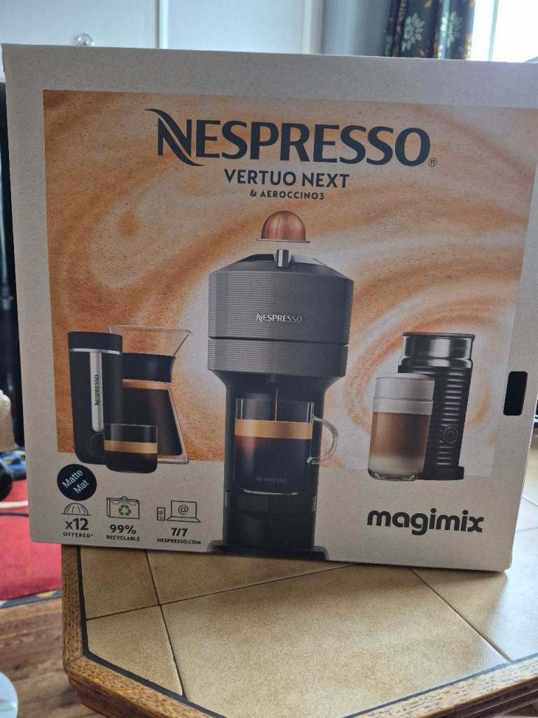 Nespresso Vertuo Next Coffee Machine with Aeroccino 3 - Brand New