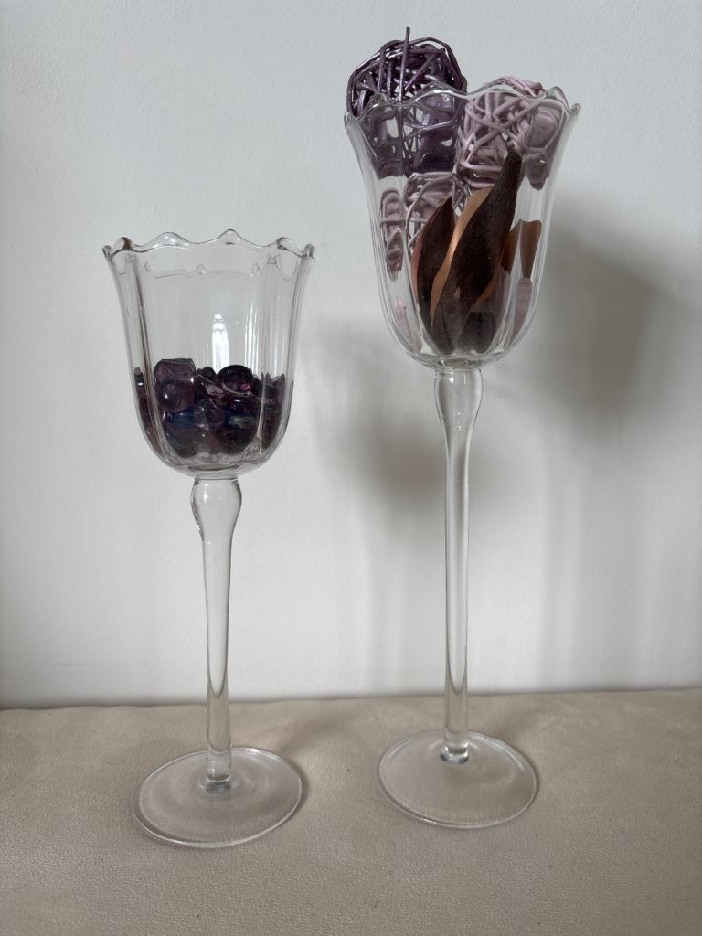 Glass candle holders 