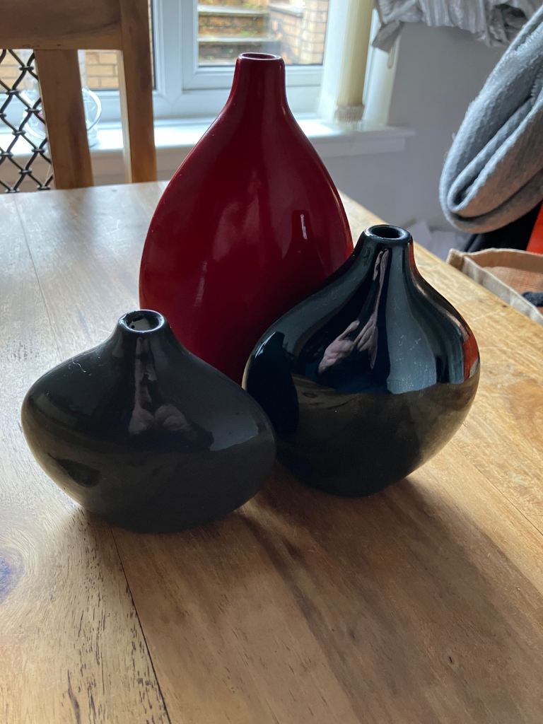 Trio of Decorative Vases