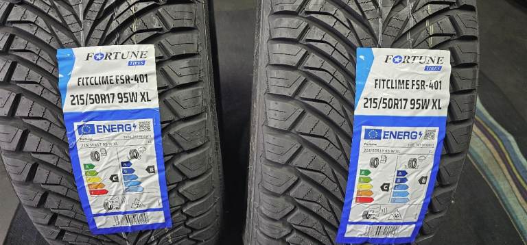 215 50 17   2 x NEW!! tyres Fortune Fit Clime FSR-401 All Seasons