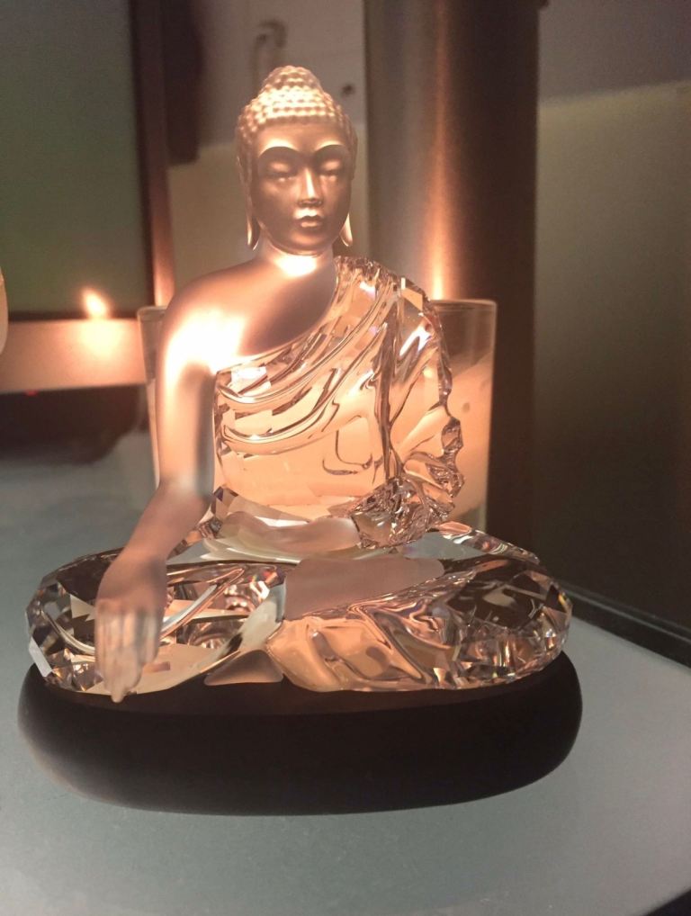 Large Swarovski Crystal Bhudda 