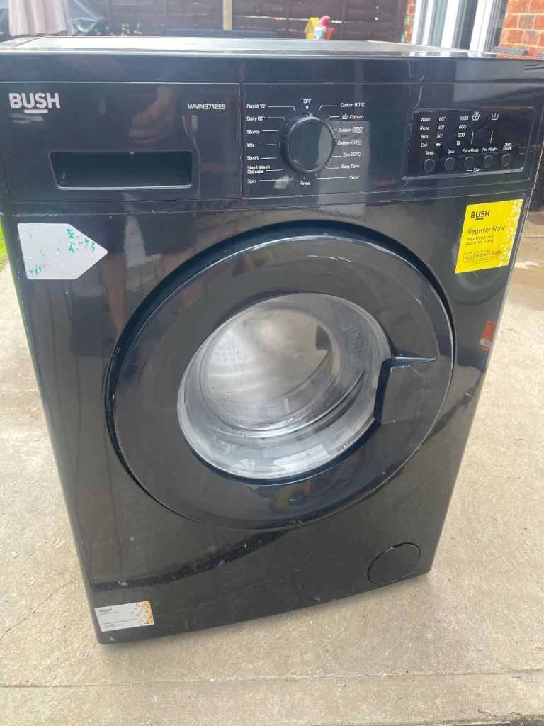 Bush Black 7kg washing machine. Price includes delivery in Lincoln only