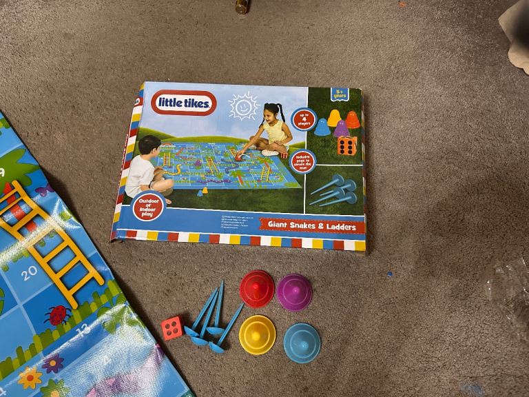 Giant waterproof floor / garden snakes and ladders