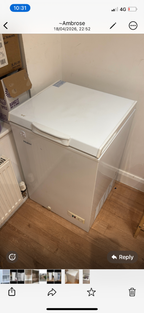 Small chest freezer in good condition perfectly working free delivery 