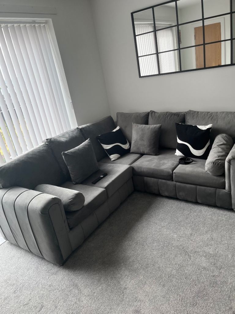 Grey Corner Sofa  – As Good As New