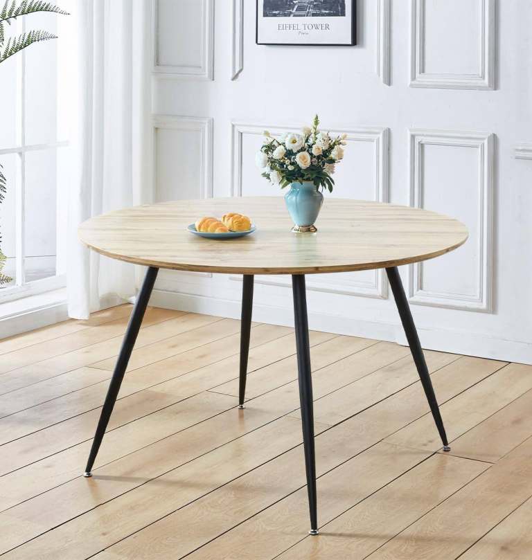 NEW Round Oak Effect Dining Table Top – 120cm Diameter