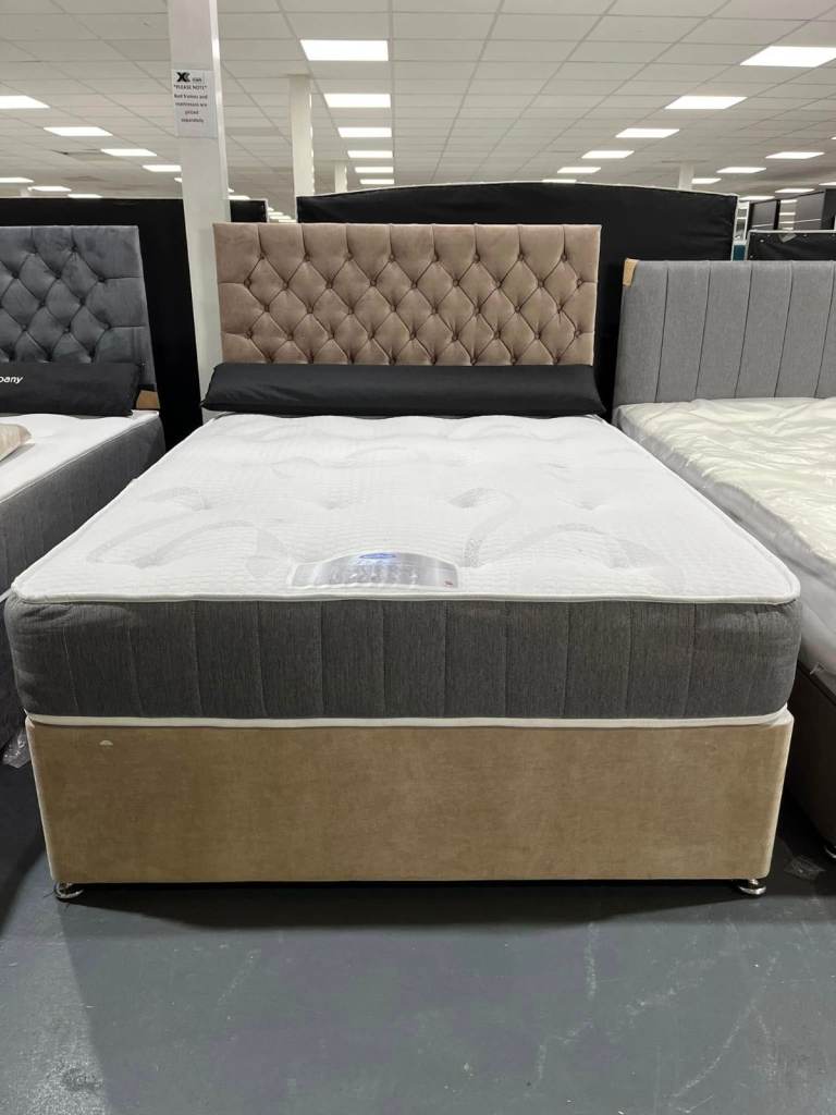 🛏️ Brand New King Size Divan Bed + Foam Mattress Storage Drawers Optional Awesome Price 