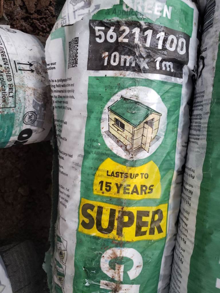 IKO super shed felt NEW 1m x 10m per roll 