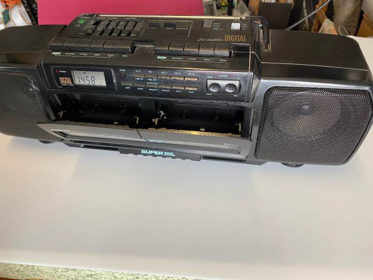 SAMSUNG W-280L Twin Cassette Radio Recorder with Super Bass Sound for Sale