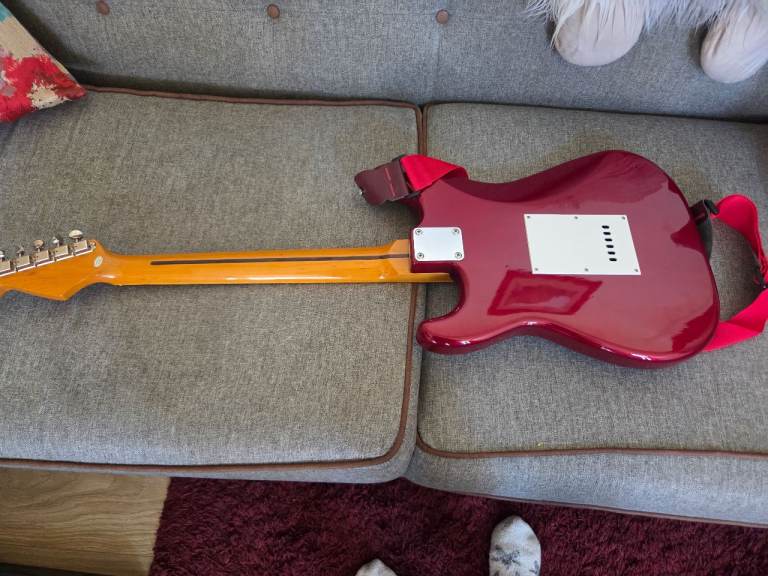 Electric guitar with amp