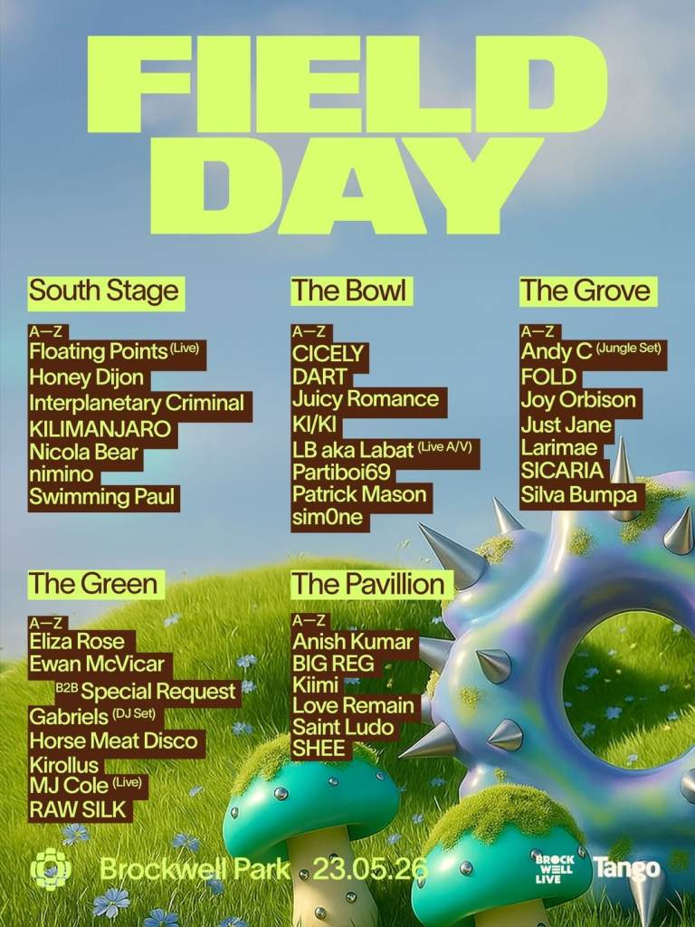 2 x tickets to Field Day Festival, Brockwell Park 23rd May, £35 each
