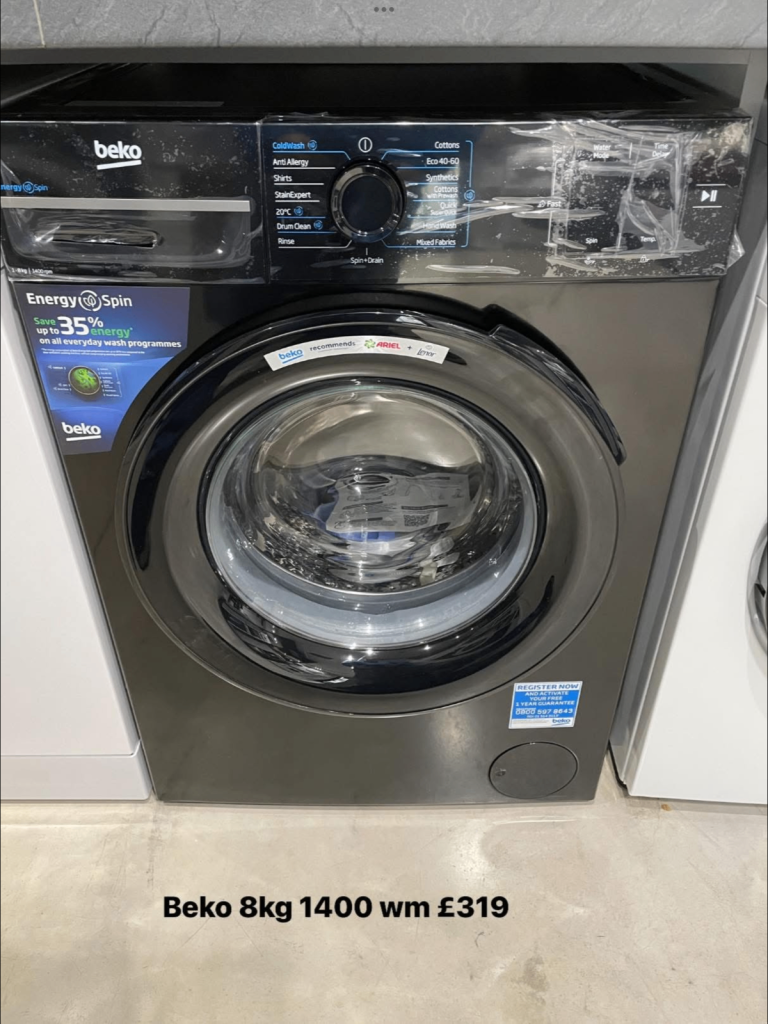 Brand new Beko 8kg 1400 washing machine…..free delivery ENERGY RATING A