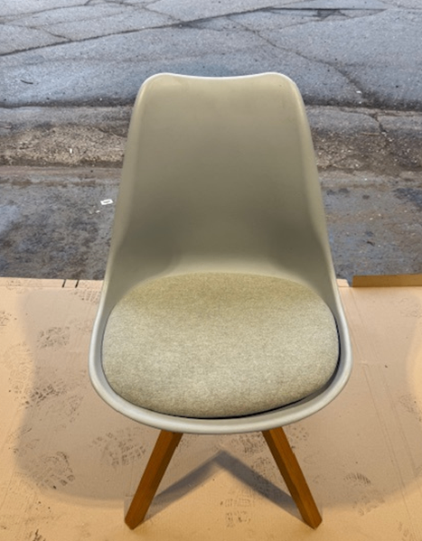 Modern Blue Dining Chair with Wooden Legs – FREE UK MAINLAND DELIVERY