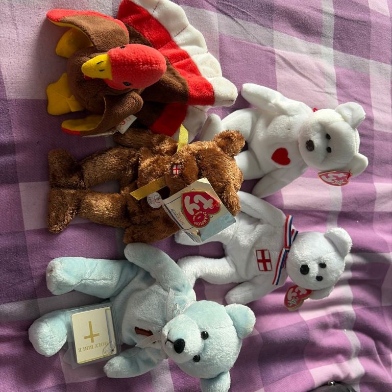 5 Ty teddy bears 