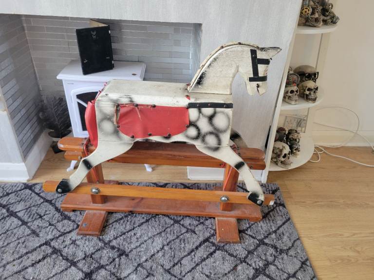 Antique Wooden Rocking Horse